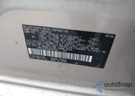 2006 Toyota Rav4 Base V6 from USA, damaged, VIN JTMZK33VX66002080